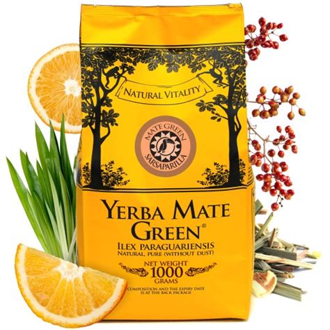 Yerba Mate Green Sarsaparilla Kg Citrus Despalada Allegro Pl