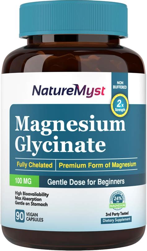 Klaire Labs Magnesium Glycinate Complex 100mg Bisglycinate Blend To Support Bone