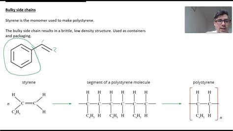 Bulky Side Chains In Polymers Polystyrene Youtube