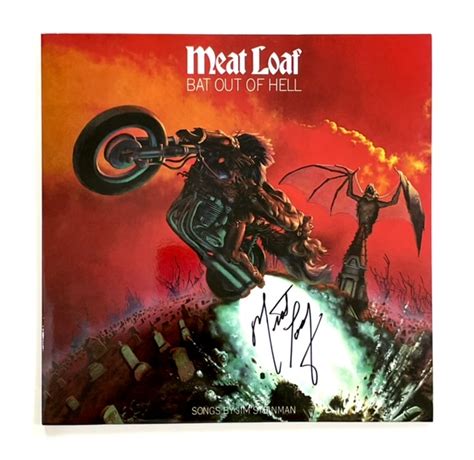 Meat Loaf Signed Limited Edition Vinyl Record Bat Out Of Hell Jsa