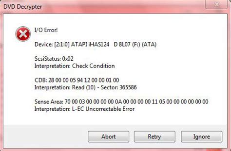 [Fixed] DVD Reading/Analyzing Stops with I/O Error