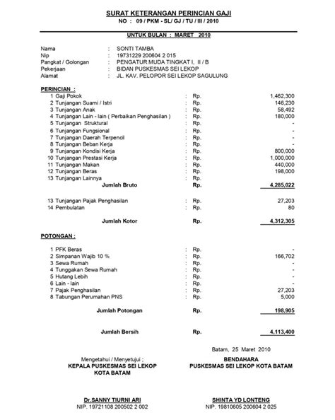 10 Contoh Slip Gaji Karyawan Dan Komponen Pentingnya