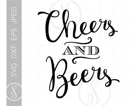 Cheers And Beers Svg Sign Art Bar Sign Svg File Drinking Etsy