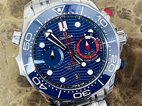 Omega Seamaster 300M Chronograph AMERICAS CUP 2021 44mm Blue Dial 210