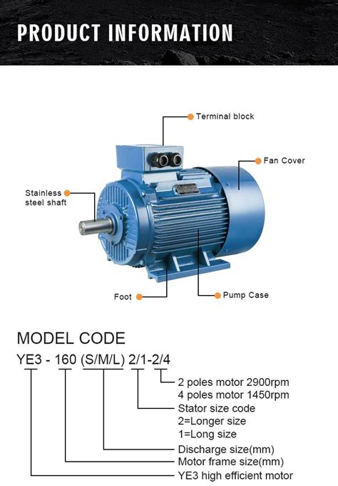 Ye Ie Series High Efficiency Three Phase Asynchronous Electric Motor