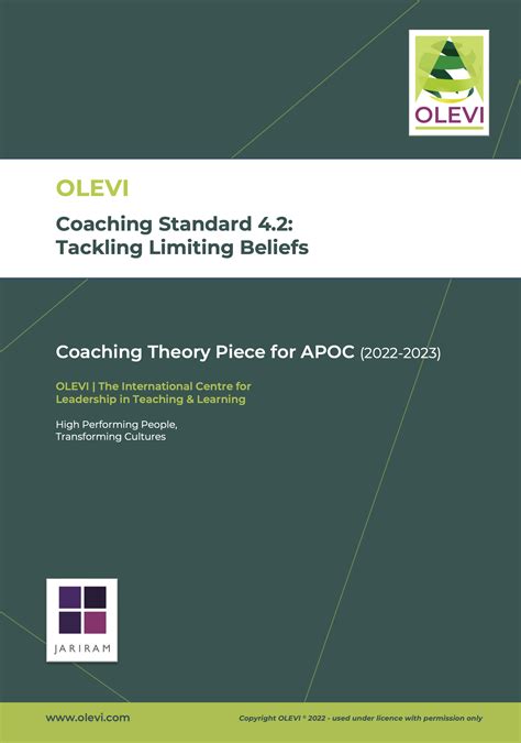 Tackling Limiting Beliefs – Coaching Standard 4.2 – OLEVI
