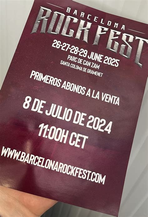 Barcelona Rock Fest Anuncia Sus Fechas De 2025 The Metal Circus The