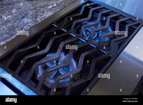 Natural Gas Stove Burner Stock Photo Alamy