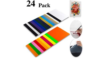 Heat Transfer Vinyl Variety Pack Assortment – 12×10″ 24 Sheets – Just ...