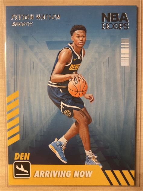 2022 23 Panini NBA Hoops Arriving Now Rookie Card Peyton Watson 30 RC