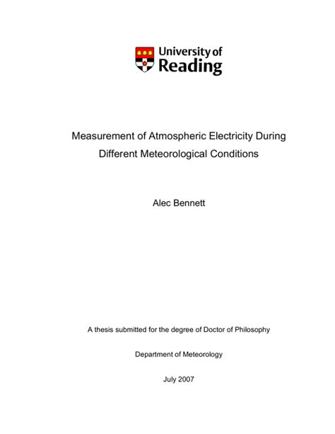 Measurement of Atmospheric Electricity During Different