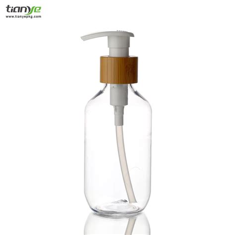 Ml Transparent Cylinder With Slant Shoulder Pet Lotion Pump Bottle