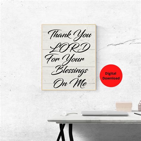 Thank You Lord For Your Blessings On Me On A Distressed Wood Background