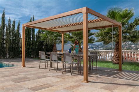 Pergola Bioclimatique Effet Bois 4 X 3 M Leroy Merlin