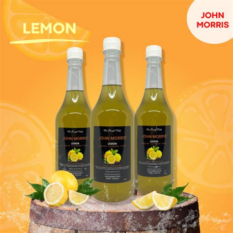 John Morris Premium Flavoured Syrup Lemon Ml Sirup Rasa Jeruk