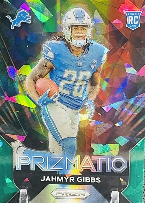 Jahmyr Gibbs 2023 Prizm 20 Prizmatic Green Ice Price Guide Sports