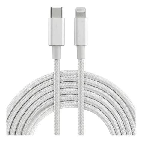 Cable Carga Y Datos 3 0 Hrebos Cabo USB C Para Lightning 2 Metros Con