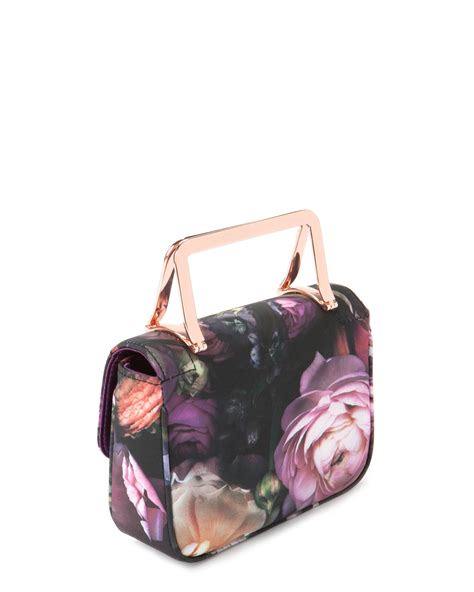 Ted Baker Sefina Shadow Floral Clutch Bag In Gray Lyst