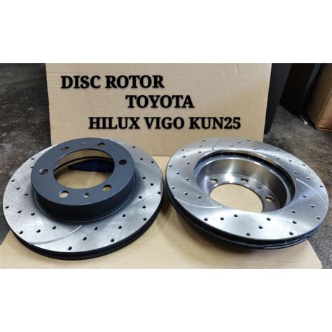 1 PAIR SEPASANG SPORT DISC ROTOR TOYOTA HILUX VIGO KUN25