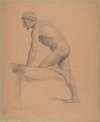 Study Of A Nude Boy Against A Landscape By J Zef Simmler Artvee