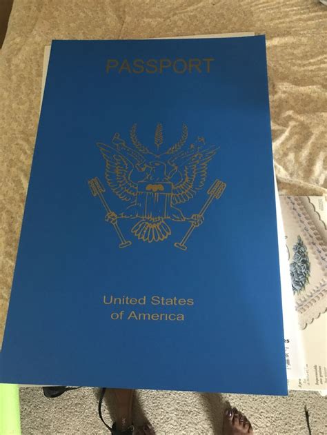 Large Passport Prop Passport Book Cover United States Of America