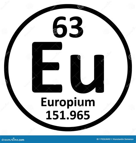 Periodic Table Element Europium Icon Stock Illustration - Illustration ...