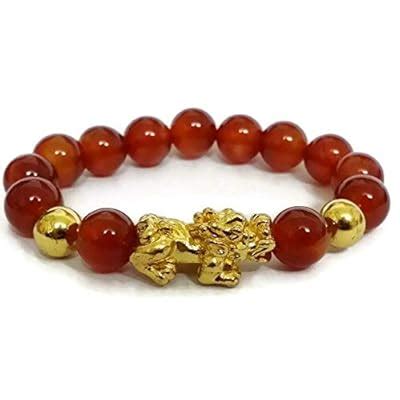 Pulsera Feng Shui Pi Yao con Cuentas de Ágata Roja Chile Ubuy