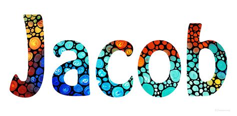 Customized Baby Kids Adults Pets Names - Jacob 2 Name Painting by ...
