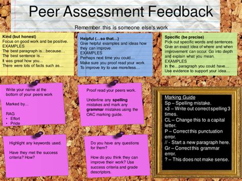 Student Peer Assessment Mat Teaching Resources