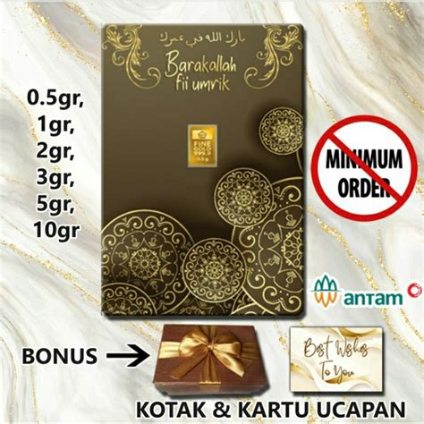 Jual LM Emas Antam Hampers Barakallah Fii Umrik Gift Series Custom 01