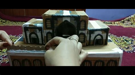 Simple Cardboard Mosque Model Youtube