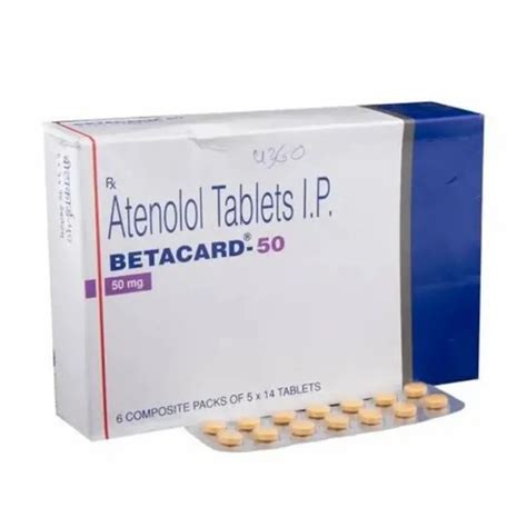 Betacard 50 Mg Tablet Atenolol Tablets at Rs 32 stripe एटनलल