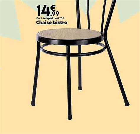 Promo Chaise Bistro Chez Maxi Bazar Icatalogue Fr