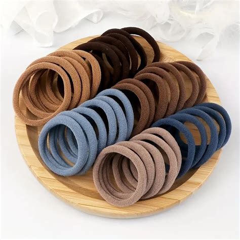 Solid Color Hair Bands Elastic Rubber Band Casual Hair Temu Australia