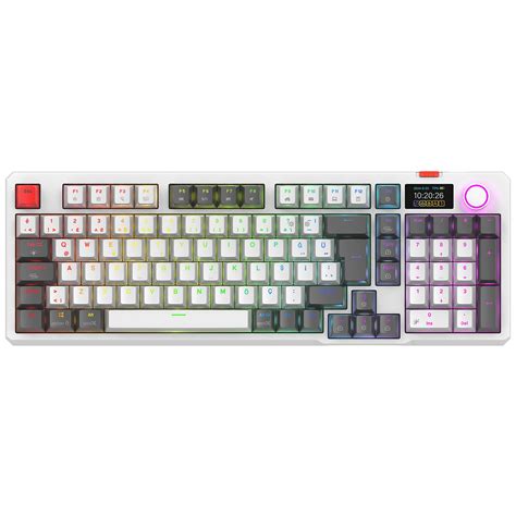 Rampage Loyal Beyaz Gri Usb Hot Swap Rgb Red Switch Mekanik Gaming Oyuncu Klavye Segment