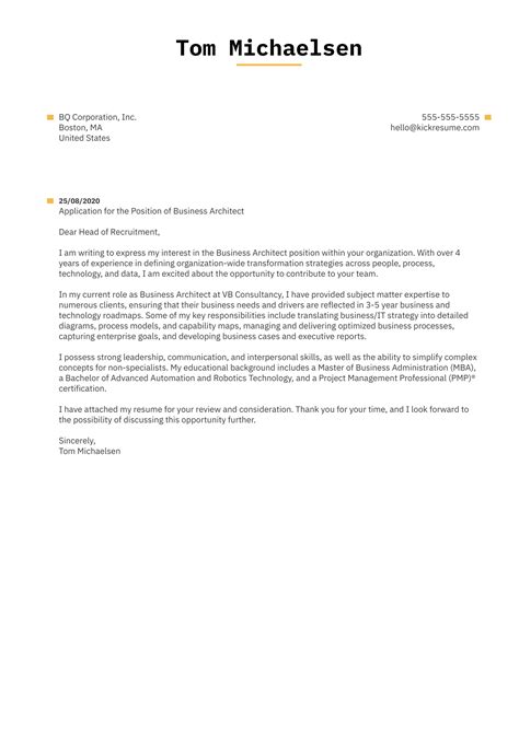 Business Letter Example For A Company