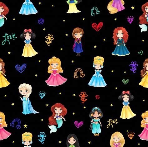 Disney Fabric Princess Fabric Cotton Fabric Knit Fabric Fabric By