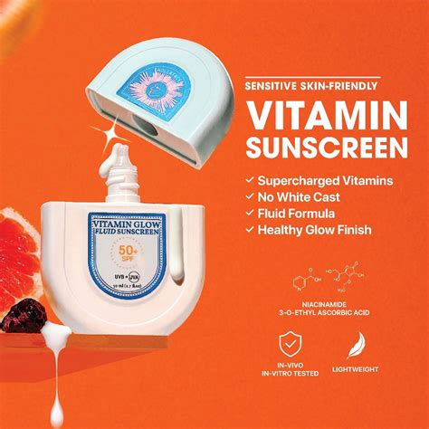 Hollaface Vitamin Glow Fluid Sunscreen SPF50 Broad Spectrum Blueprint