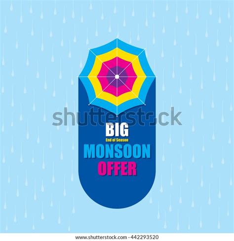 Creative Big Monsoon Offer Banner Design Stock Vector Royalty Free