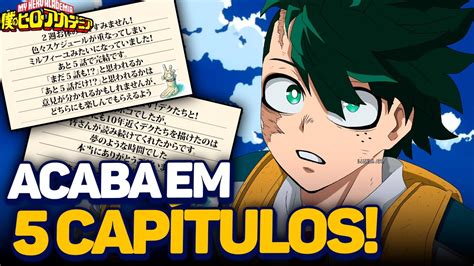 Final Decretado Kohei Horikoshi Escreve Recado Sobre O Fim De Boku No