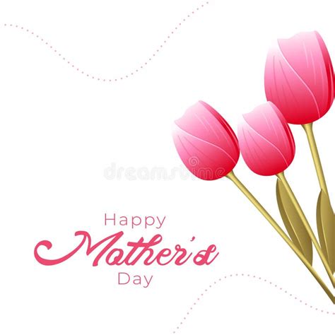 Beautiful Mothers Day Wishes Background With Tulip Flower Decoration