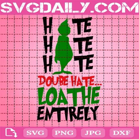 Double Hate Loathe Entirely Svg Svgdaily Daily Free Premium Svg Files