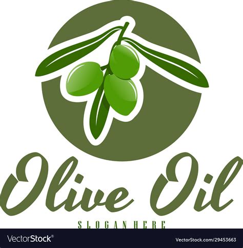 Modern Olive Oil Logo Template Design Royalty Free Vector