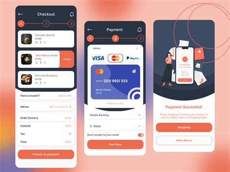 Credit Card Checkout Mobile Template UI By Yusri Azra Lazwardi On