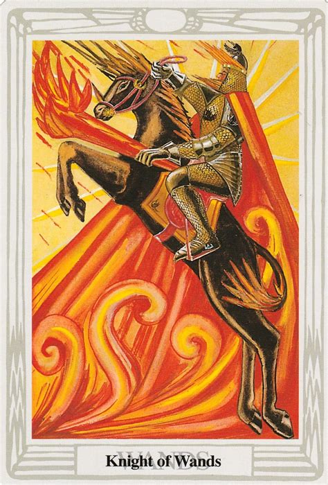 Knight Of Wands Thoth Tarot Card Tutorial Esoteric Meanings Knight Of