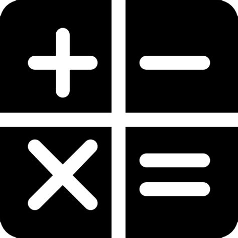 Calculator App Icon Png Black And White