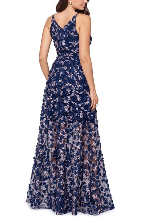 Xscape Evenings Xscape 3d Floral Sleeveless Gown Nordstrom