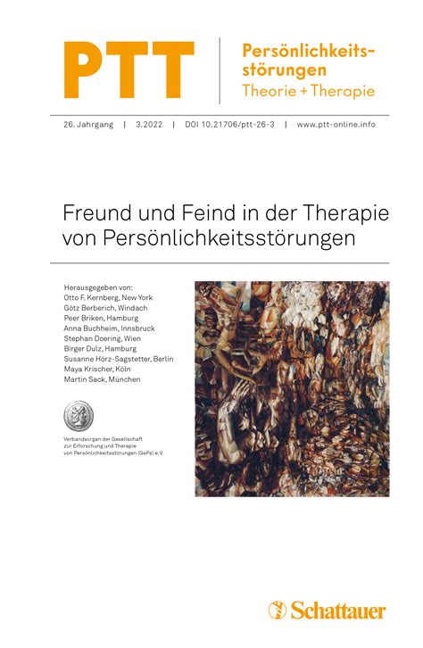 Ptt Pers Nlichkeitsst Rungen Theorie Und Therapie Jg