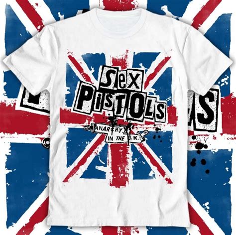 SEX PISTOLS Anarchy in the UK polera hombre serigrafía blanca