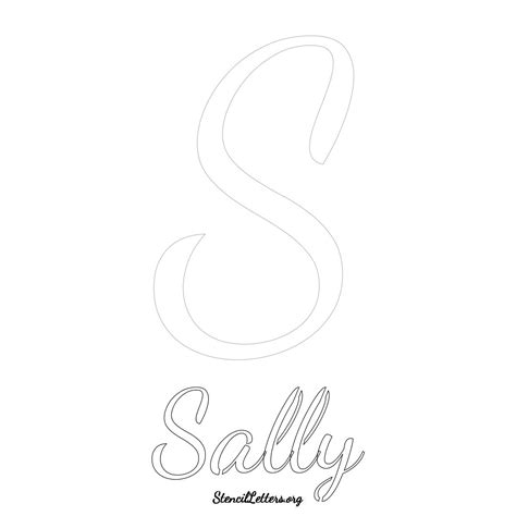 Sally Free Printable Name Stencils With 6 Unique Typography Styles And